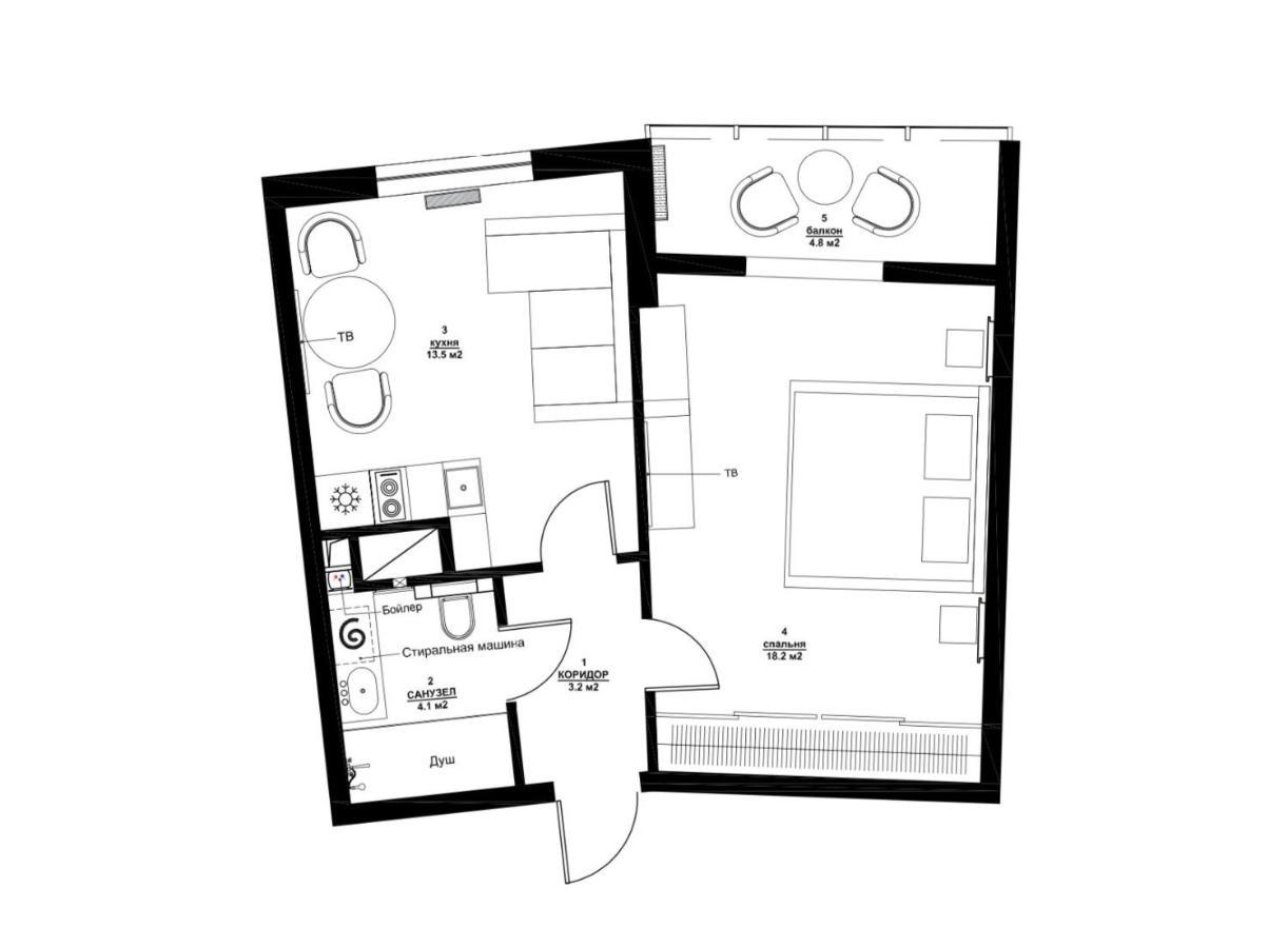 Grey Apartment In 14 Floor Одесса Экстерьер фото